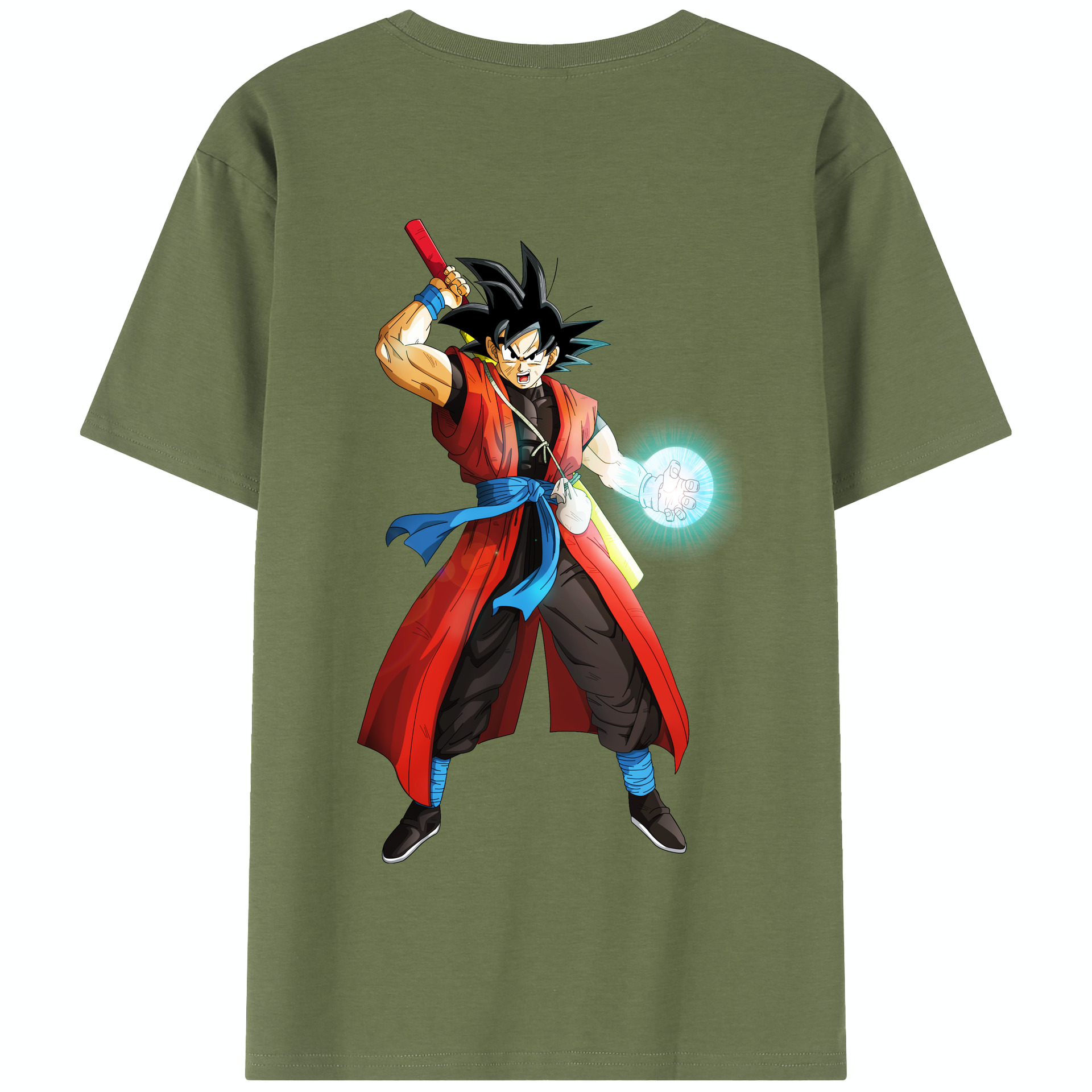 （画像用） ドラゴンボール 孫悟空（そん ごくう）Son Goku カカロット DRAGON BALL Kakarotto 綿100％半袖Tシャツ（背面プリント）